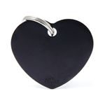 MyFamily - Medalion Inima aluminiu L negru