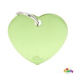 MyFamily - Medalion Inima aluminiu L verde