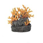 Oase - Sculptura decorativa roca vulcanica cu insertii de corali portocalii