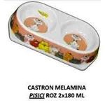 Profipet - Castron melamina 2 x 180 ml roz - 8020