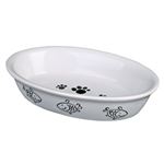 Trixie - Castron ceramic oval 0,2 l/15 x 10 cm alb - 24495