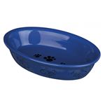 Trixie - Castron ceramic oval 0,2 l/15 x 10 cm albastru - 24495