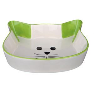 Trixie - Castron ceramic cap de pisica 0,25 ml/12 cm verde - 24494